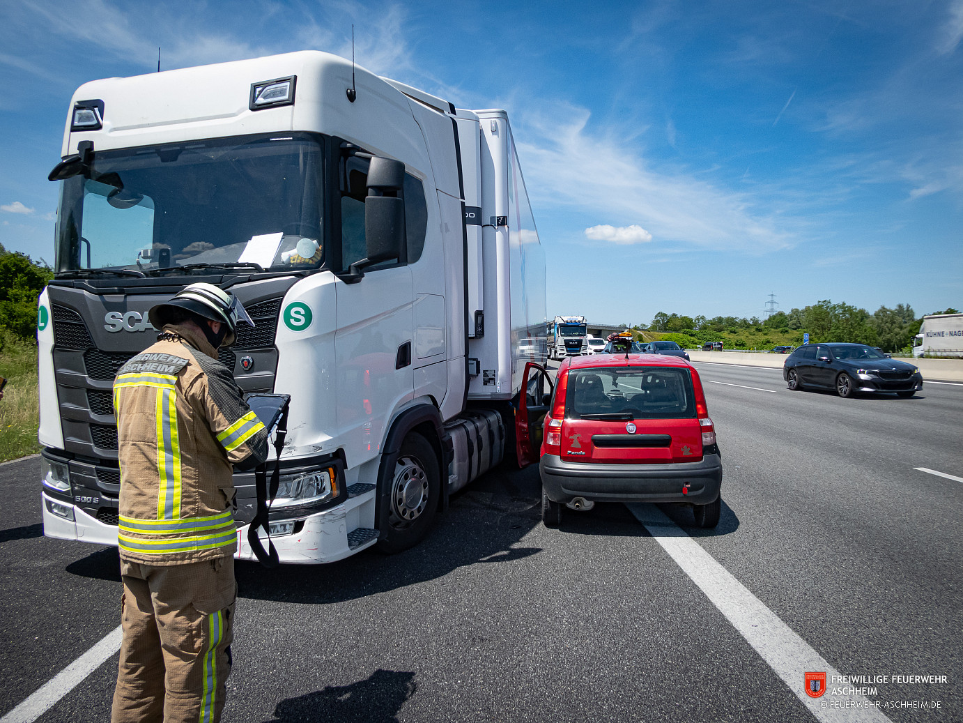 Brand - B 3 im Freien am Gebäude